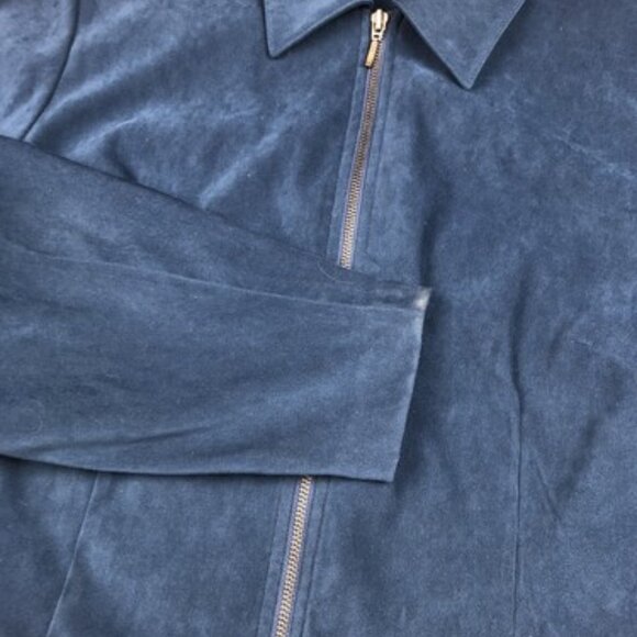 Cato Size 20W Women's Blue Long Sleeve Suit Style Full Zip Jacket With Pockets - Picture 6 of 10